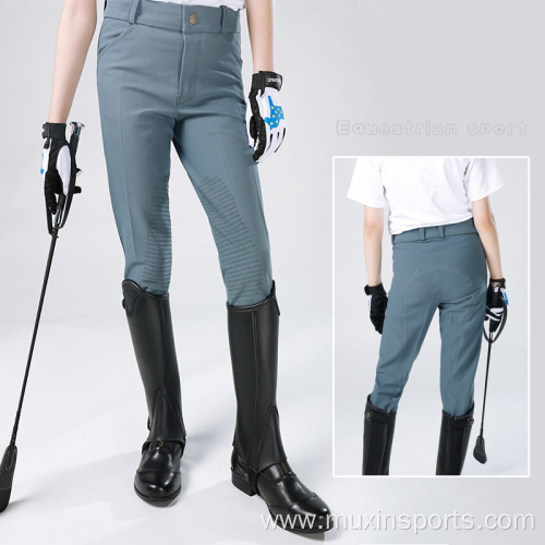 Top quality children knee silicone equestrian breeches